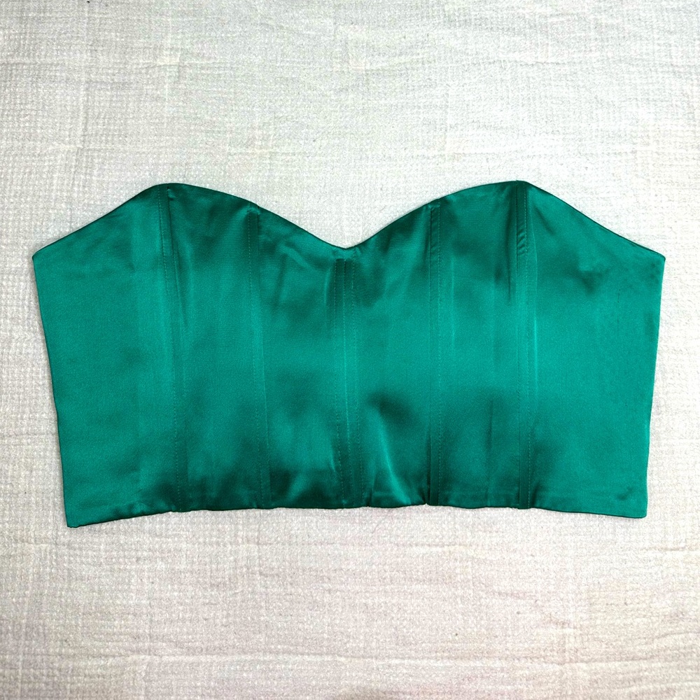 INTERMIX strapless, satin bra top